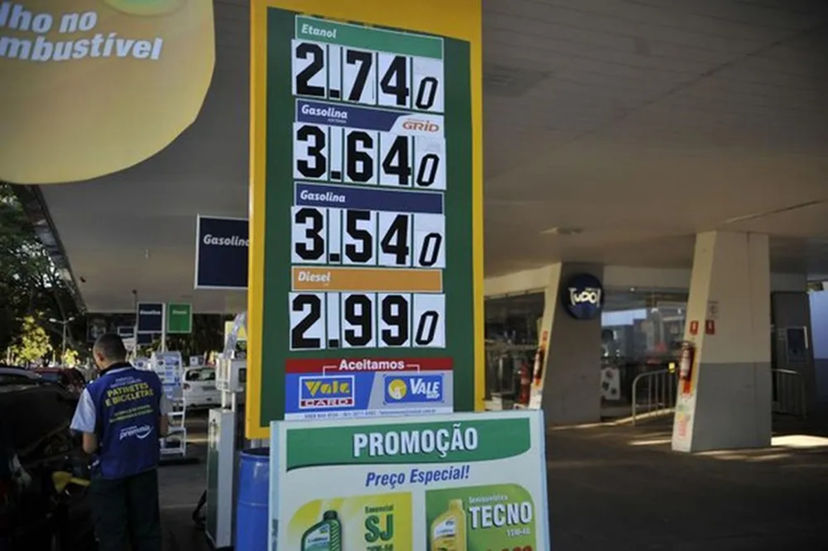 Preço da gasolina cai
