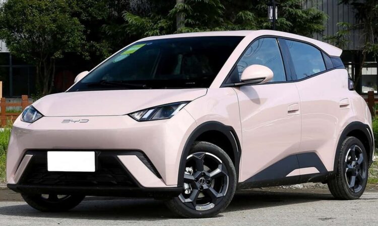 carro mais vendido do brasil BYD Dolphin Mini rosa